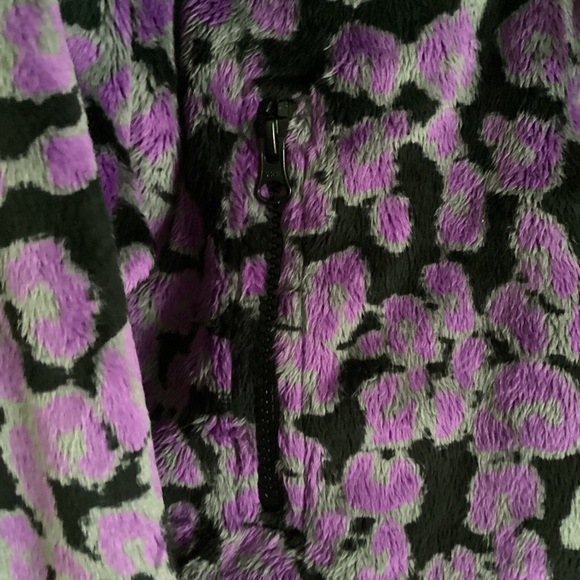 The North Face Osito Purple Leopard Print QTR Zip Gravity Jacket, W Size XS, NWT - Picture 10 of 14